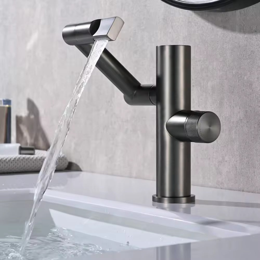 Grifo de baño inteligente de un solo orificio Aqua con pantalla de temperatura