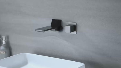 Grifo de baño Acqua para pared con pantalla de temperatura y luz led