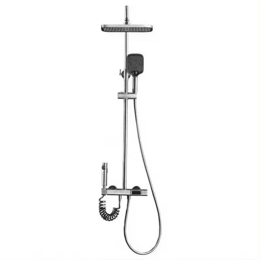 Acqua thermostatic shower system with temperature display and 4 water outlet modes