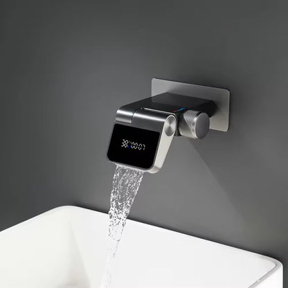 Acqua wall mounted bathroom faucet with temperature display