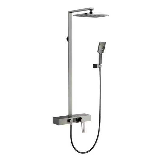 Acqua shower system with temperature display and 3 water outlet modes