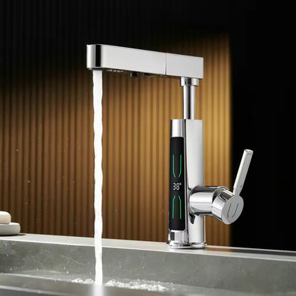 Mixer Faucet Digital Temperature Display with Pull Out Sprayer